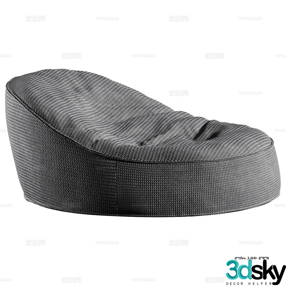 Villevenete modern single sofa lazy sofa beanbag sofa 3d model