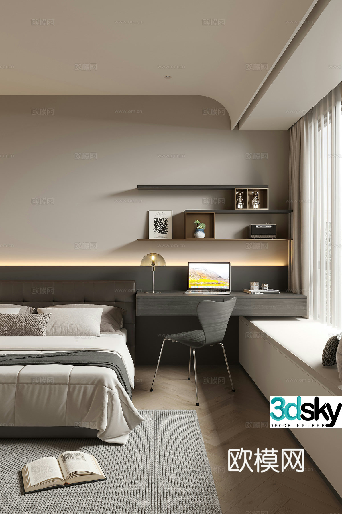 Modern bedroom 3d model