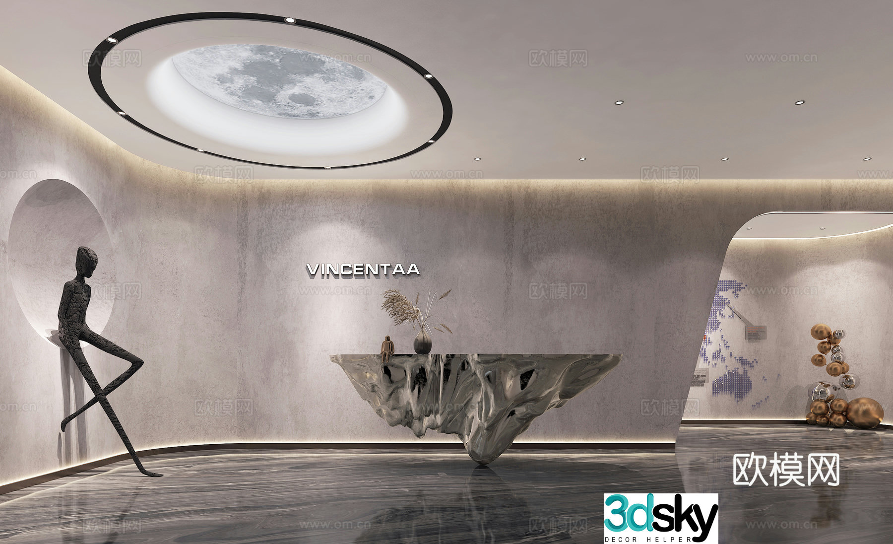 Hall Display 3D Model
