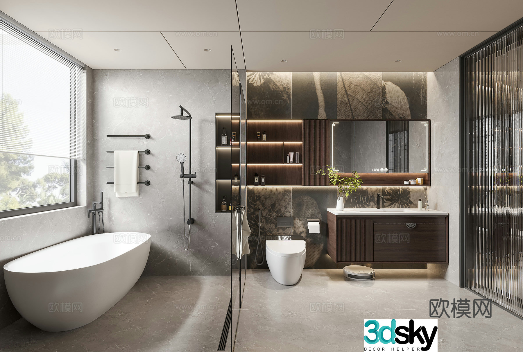 New Chinese bathroom 3D model