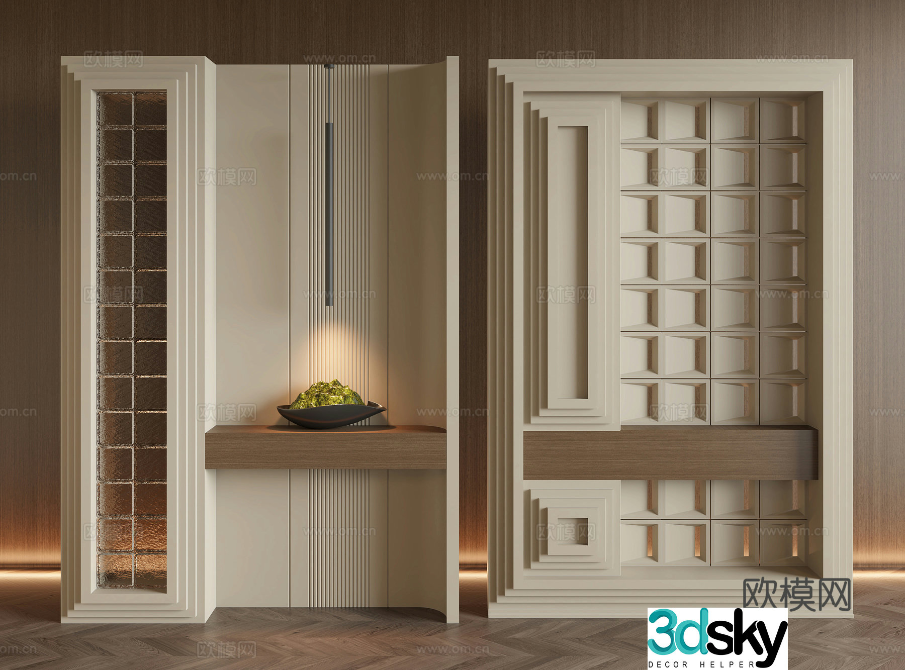3D model of medieval style porch partition
