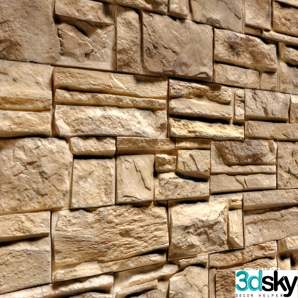 Retro brick wall antique wall tiles Exterior wall stone bricks Exterior wall tiles Stone brick exterior wall stone brick cultural wall 3D model