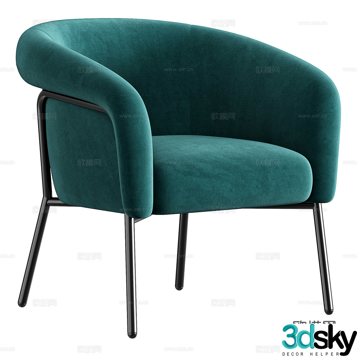 Modern Italian minimalist Kensol chair 3d model