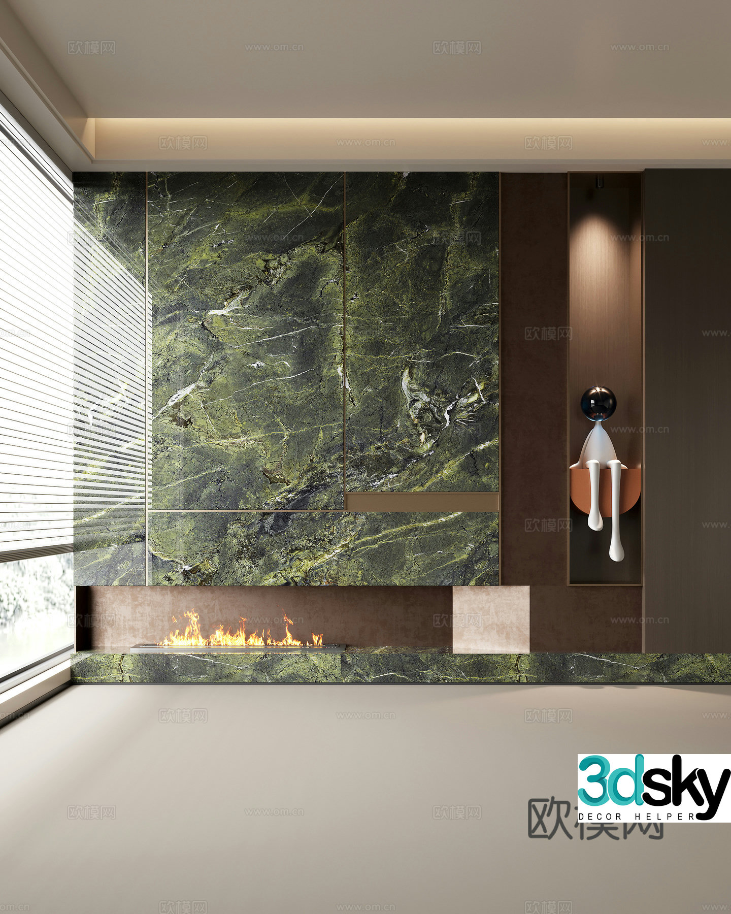 Modern art entrance 3d model