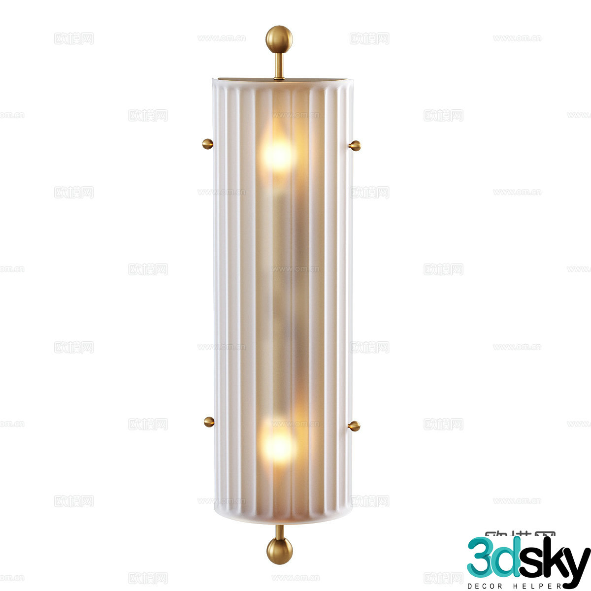 New Chinese style decorative wall light 3D model