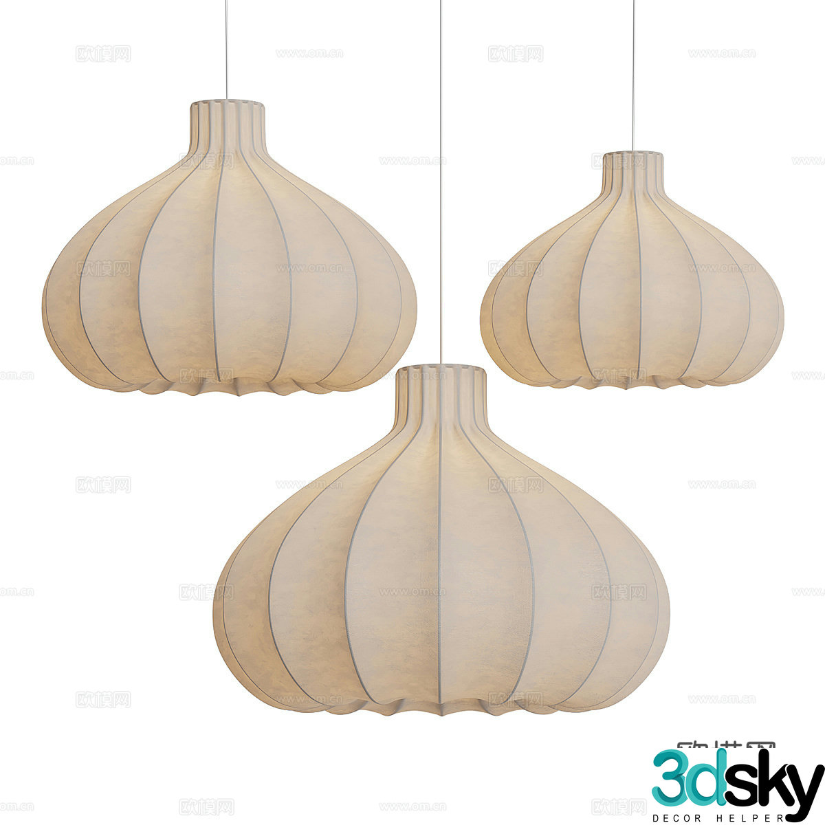 Japanese chandelier 3d model