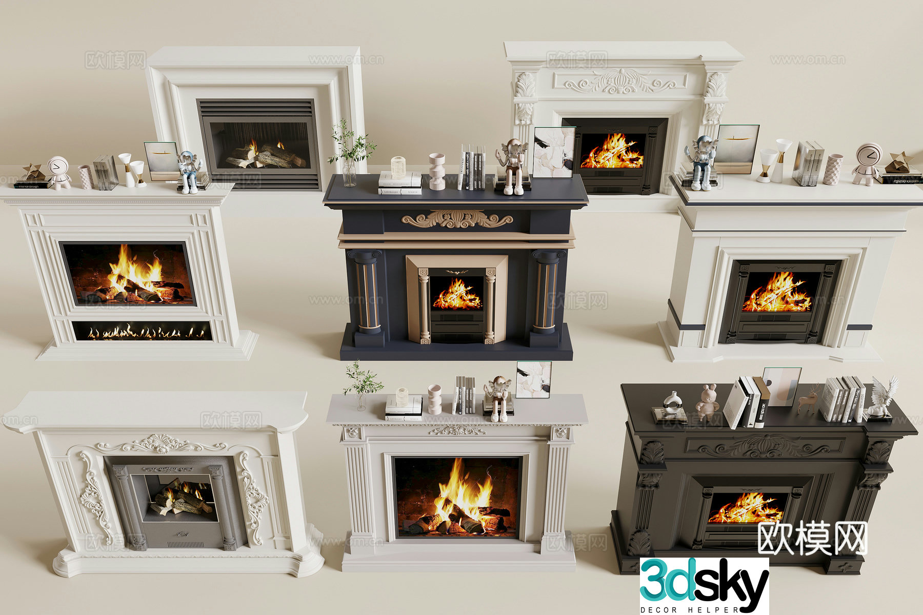 French fireplace 3d model