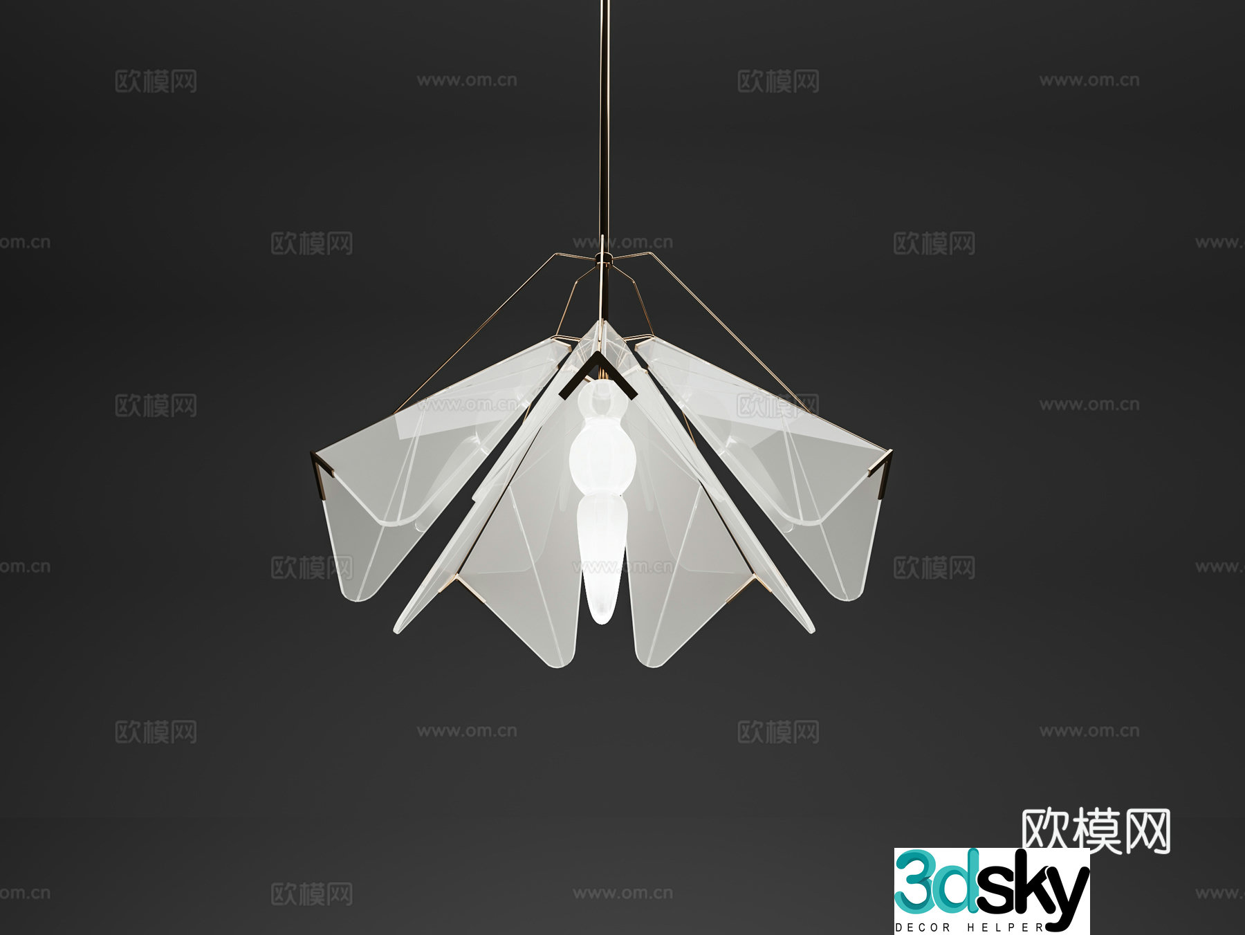 Dragonfly Chandelier 3d Model