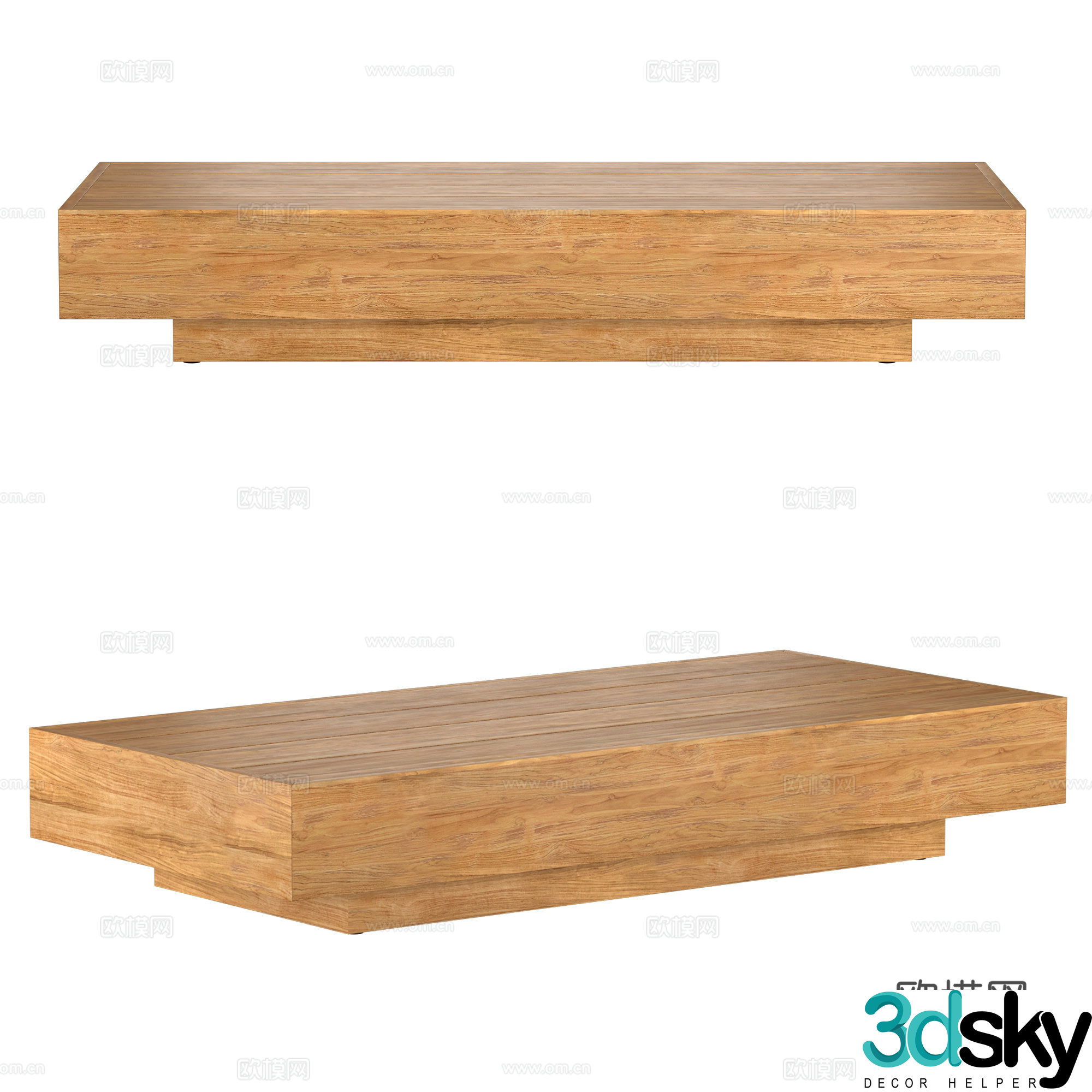 New Chinese style Cape Town teak tea table 3D model