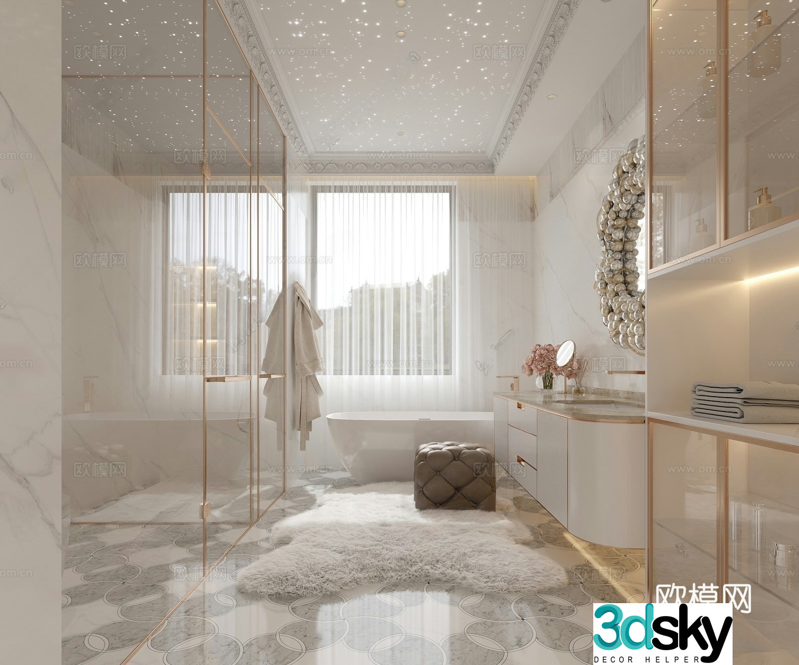 French bathroom 3d model