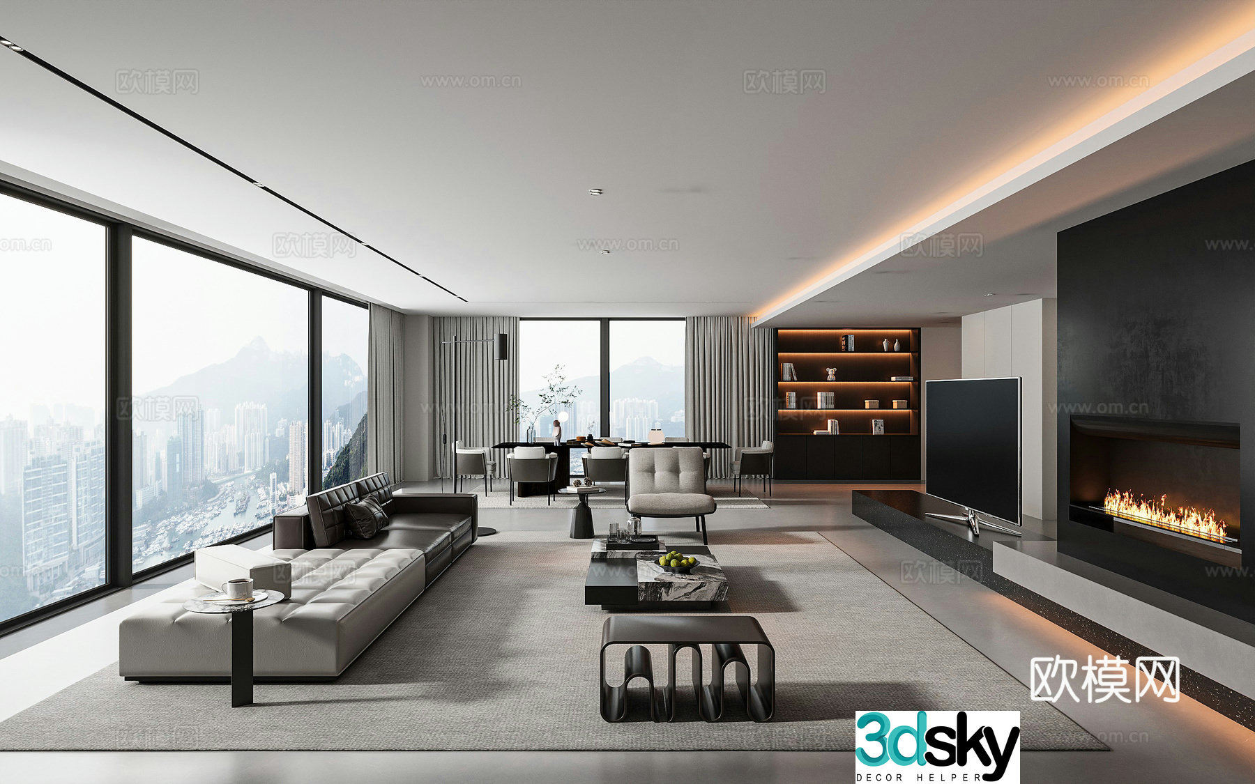 Modern living room 3d model