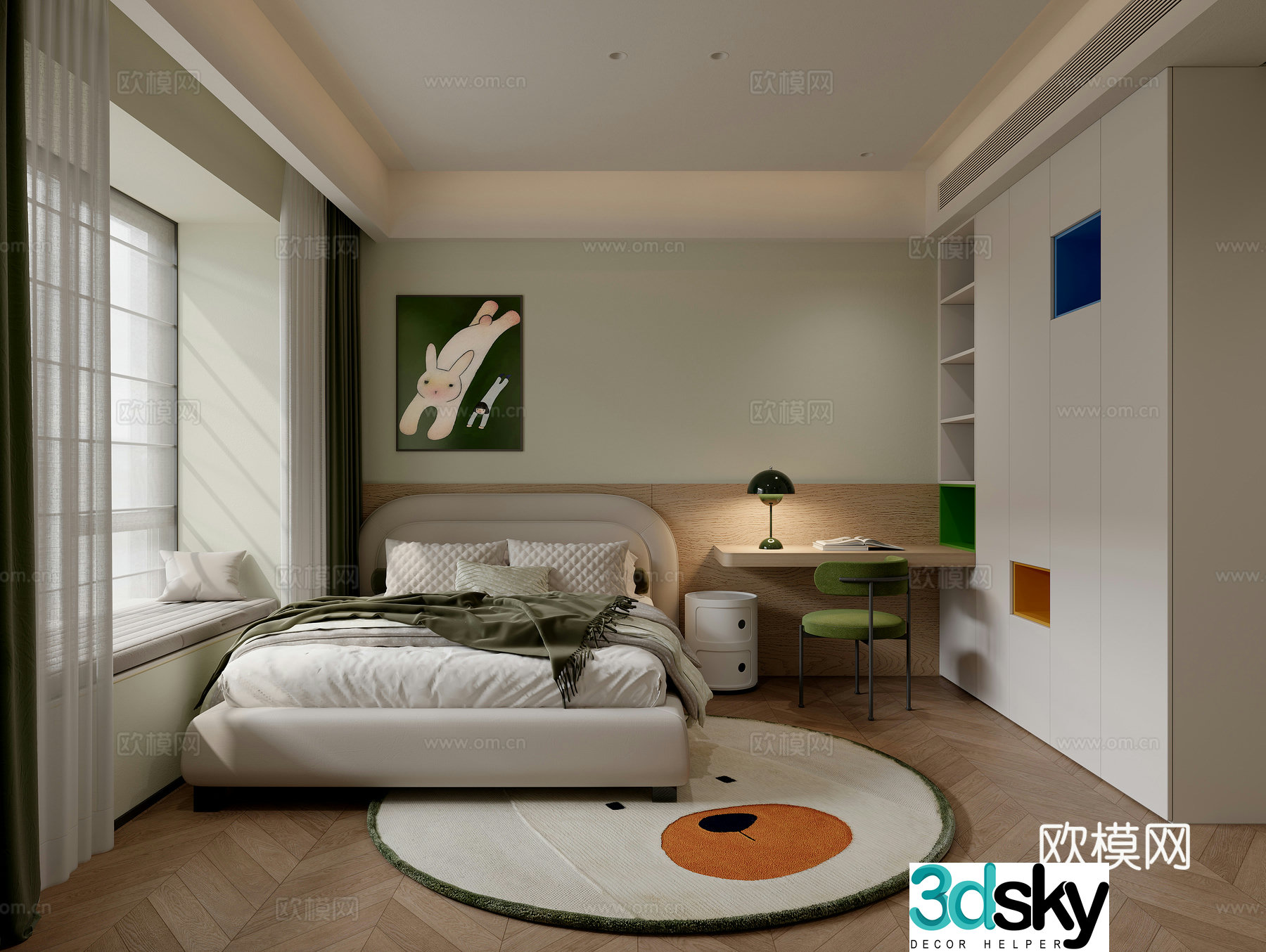 Modern children’s room 3d model