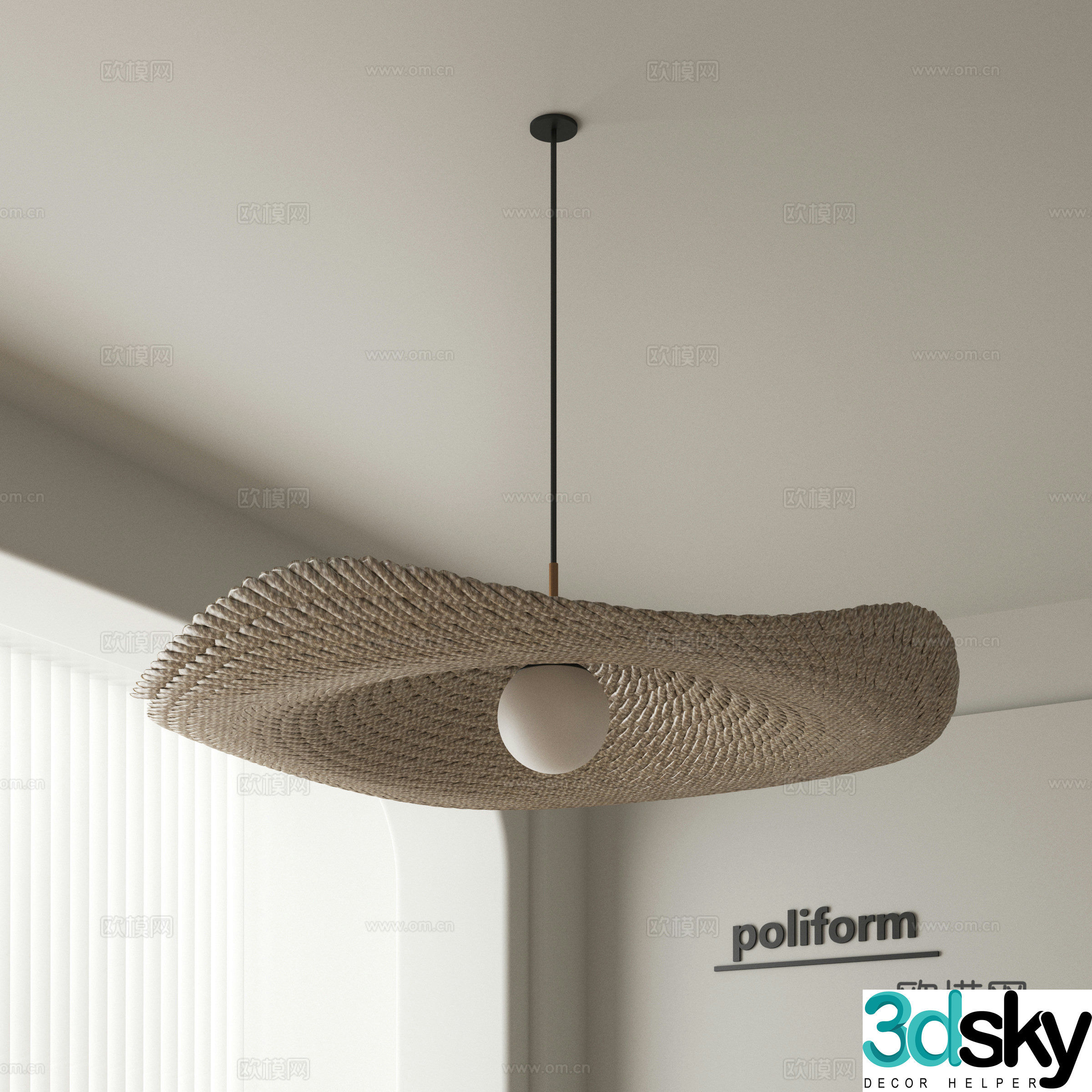 Modern chandelier 3d model