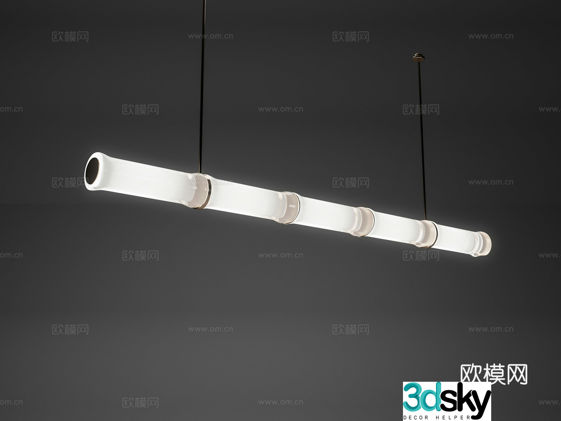 Bamboo chandelier 3d model