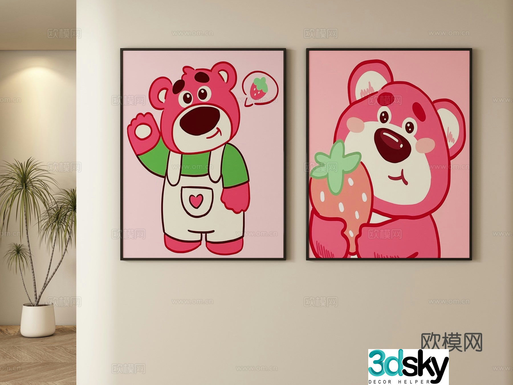Children’s decorative painting hanging painting 3d model