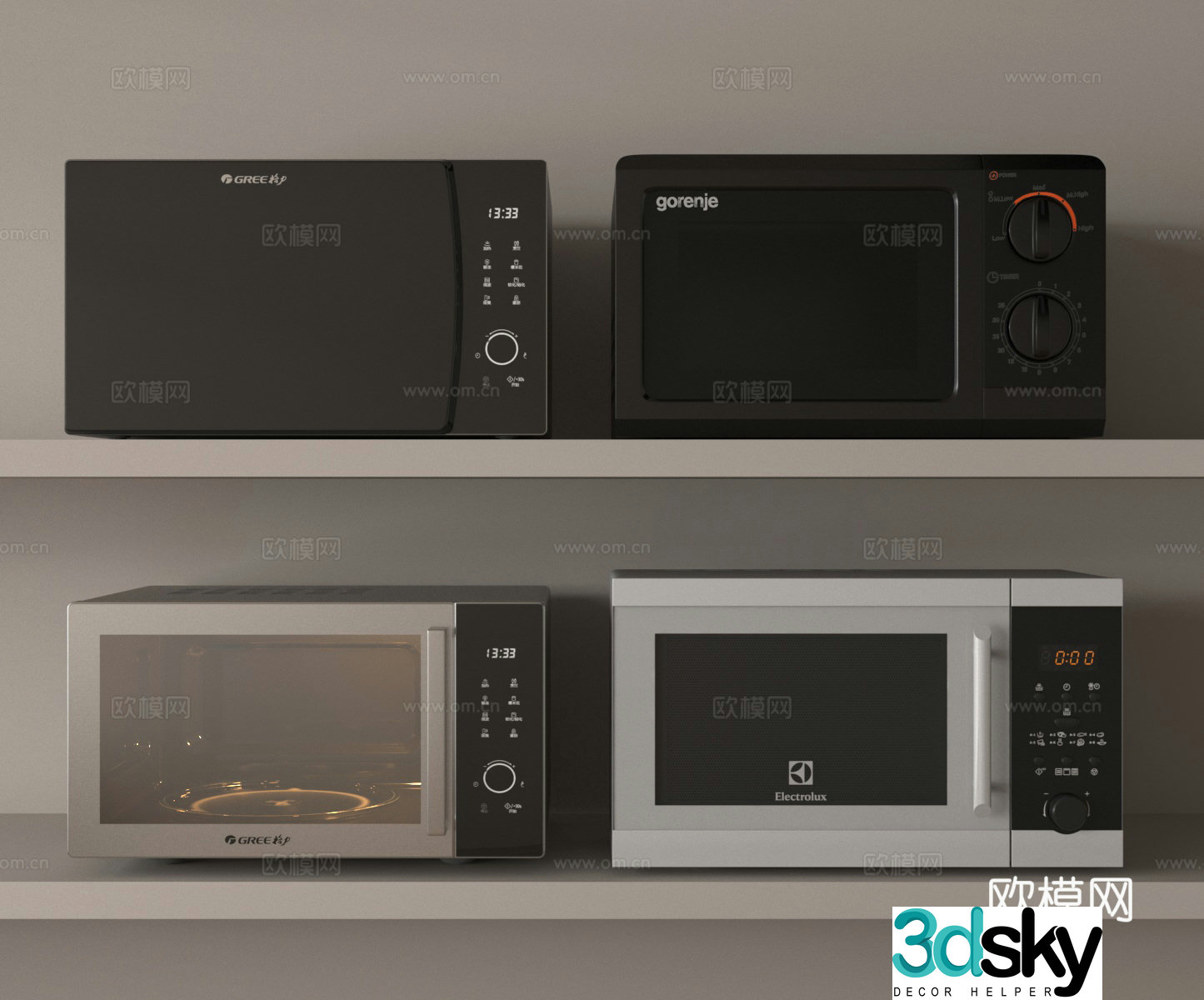 Microwave oven 3d model