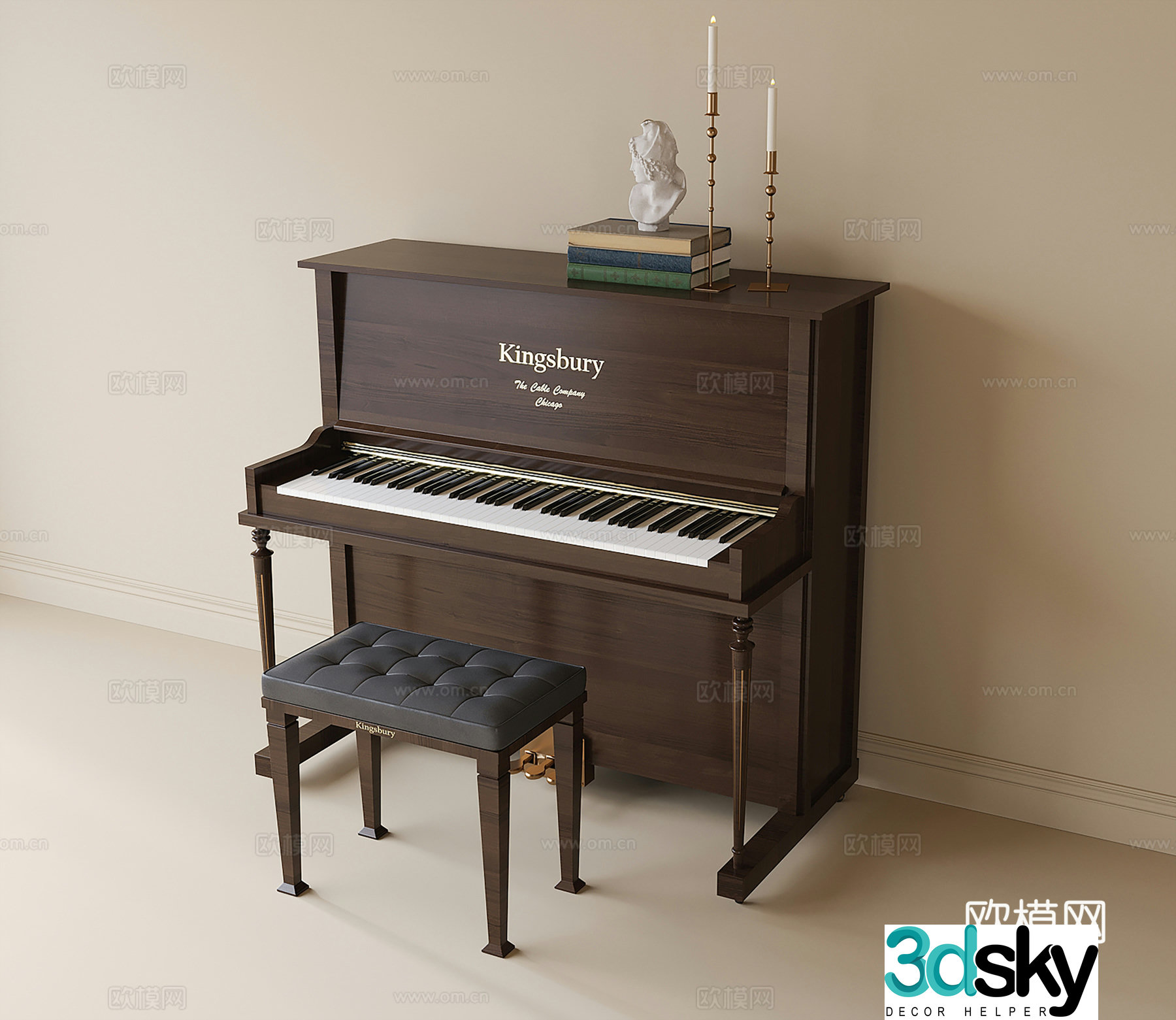 Modern piano 3d model