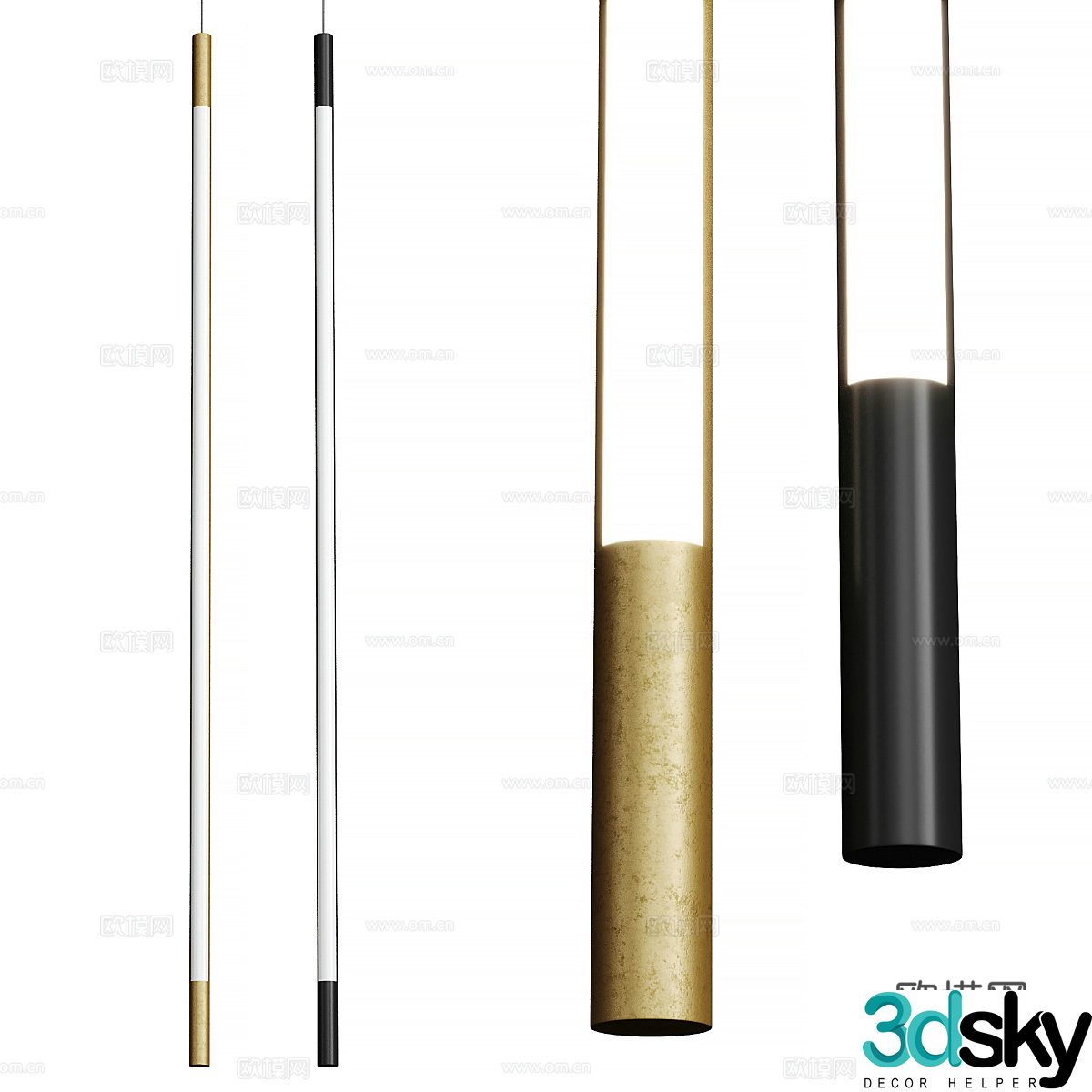 Modern light luxury minimalist Justube decoration chandeliers 3D model