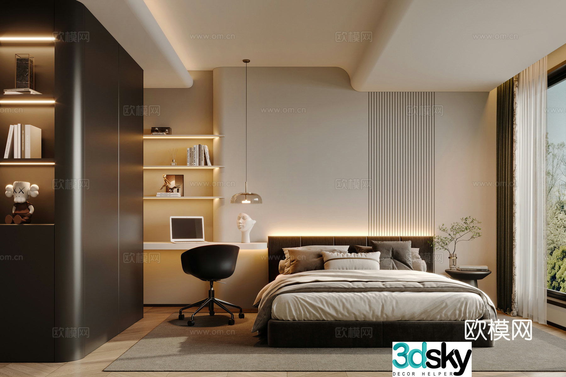 Modern bedroom 3d model
