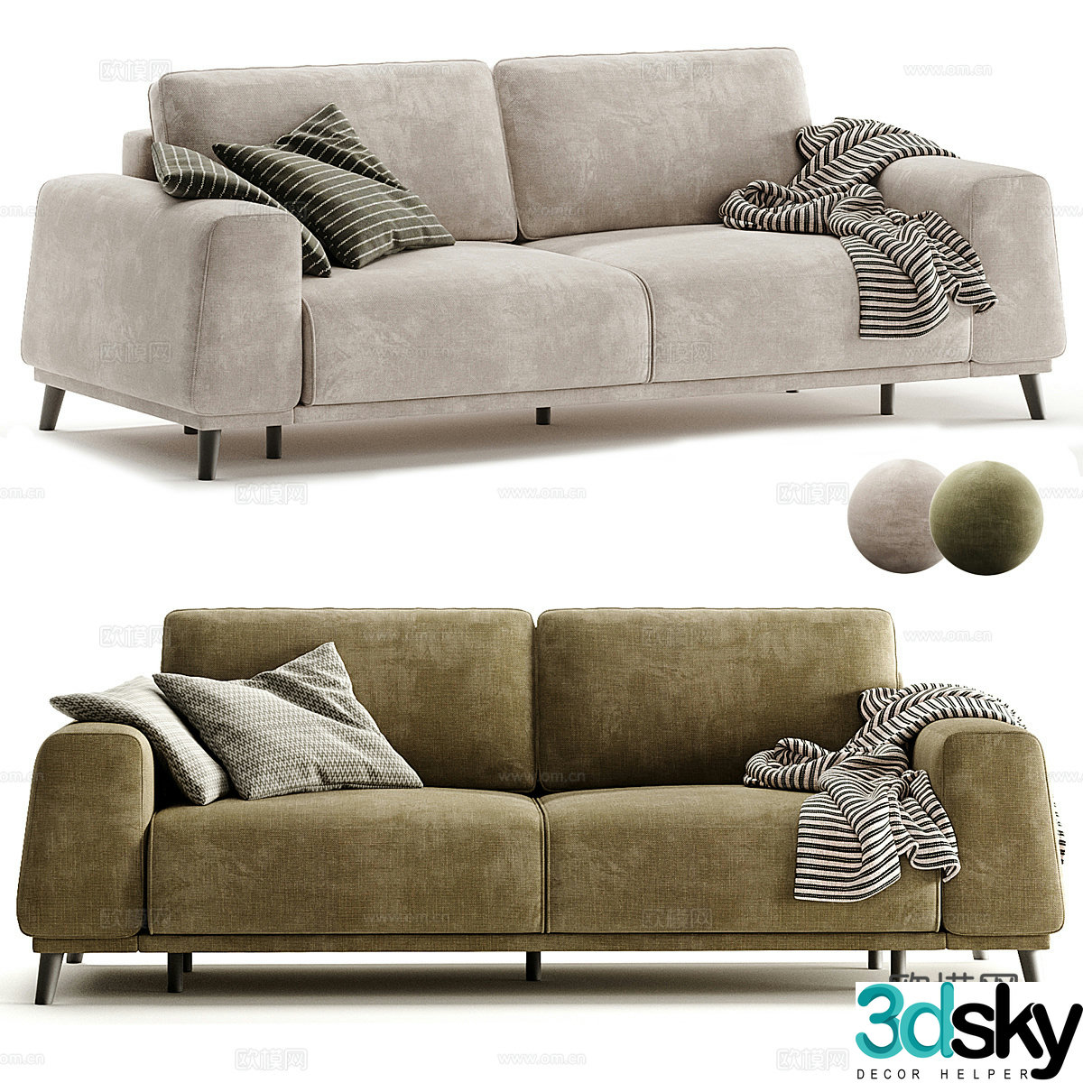 Modern Laronso casual sofa 3d model