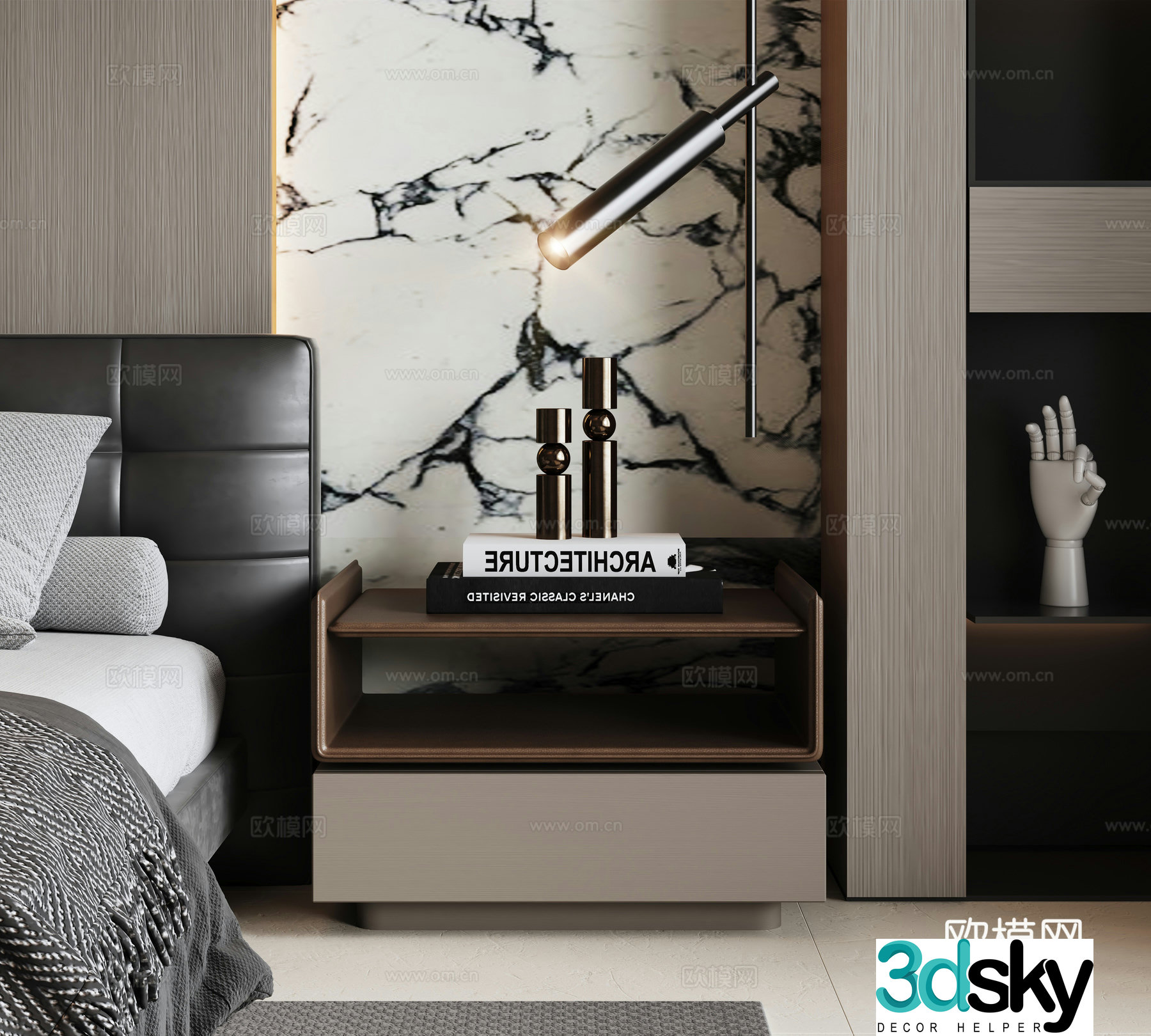 Modern night table 3d model