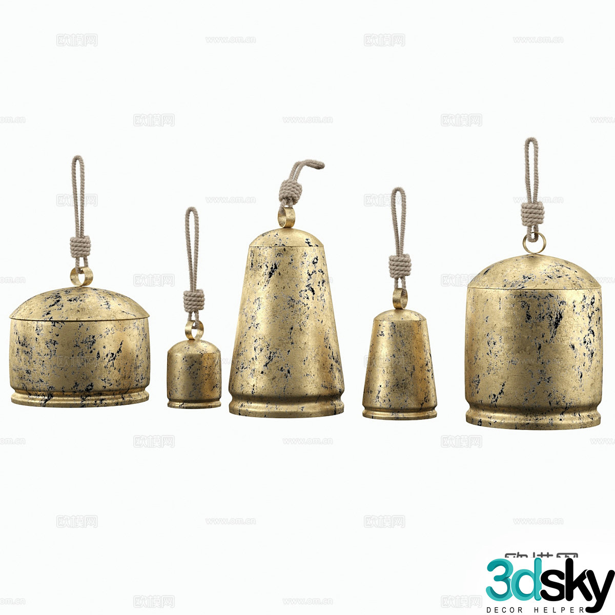 Bell bronze bell big bell 3D model