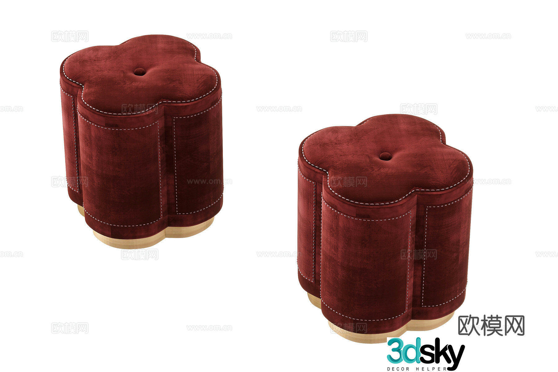 New Chinese round pier 3D model