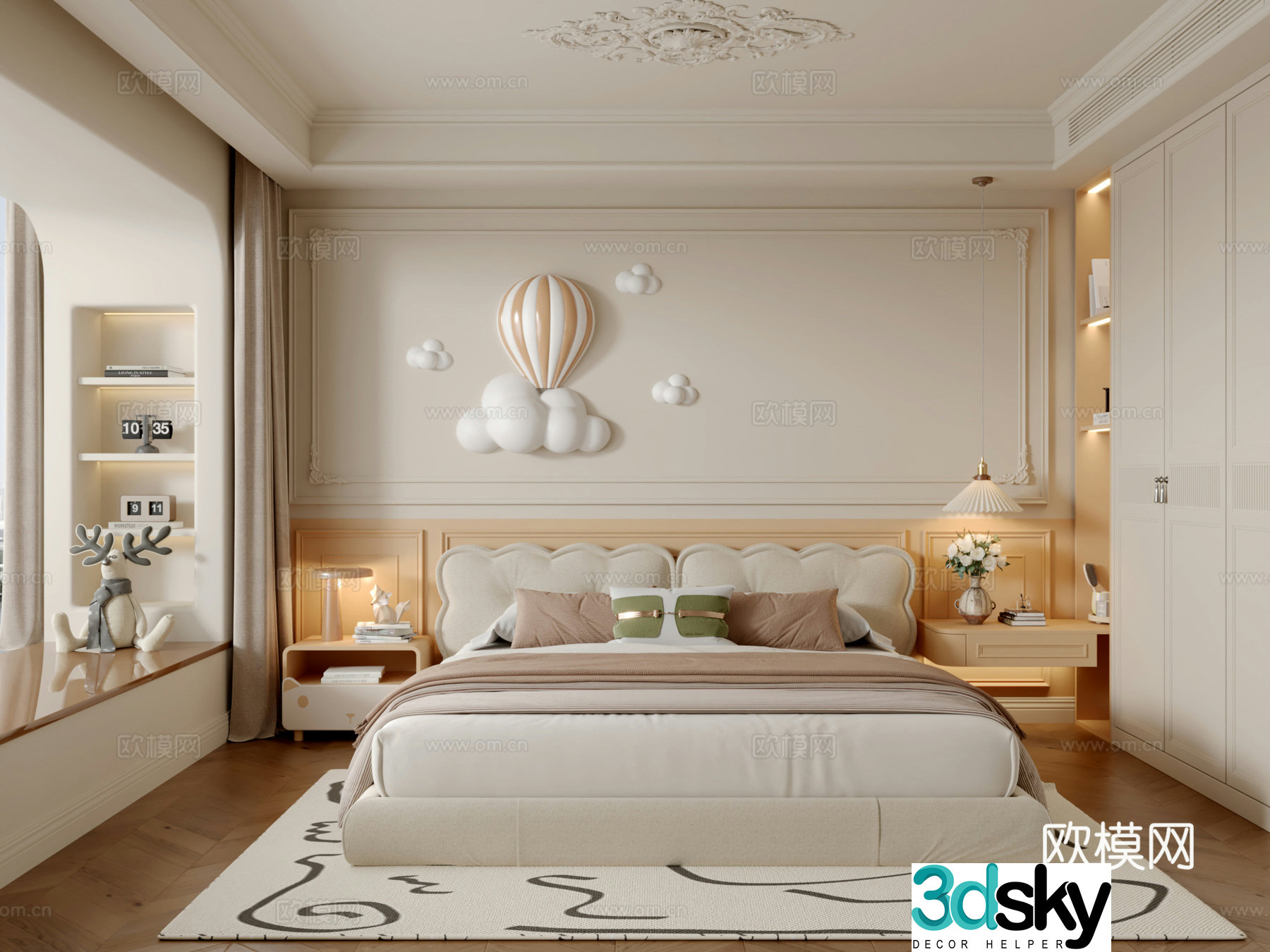 French girl room 3d model