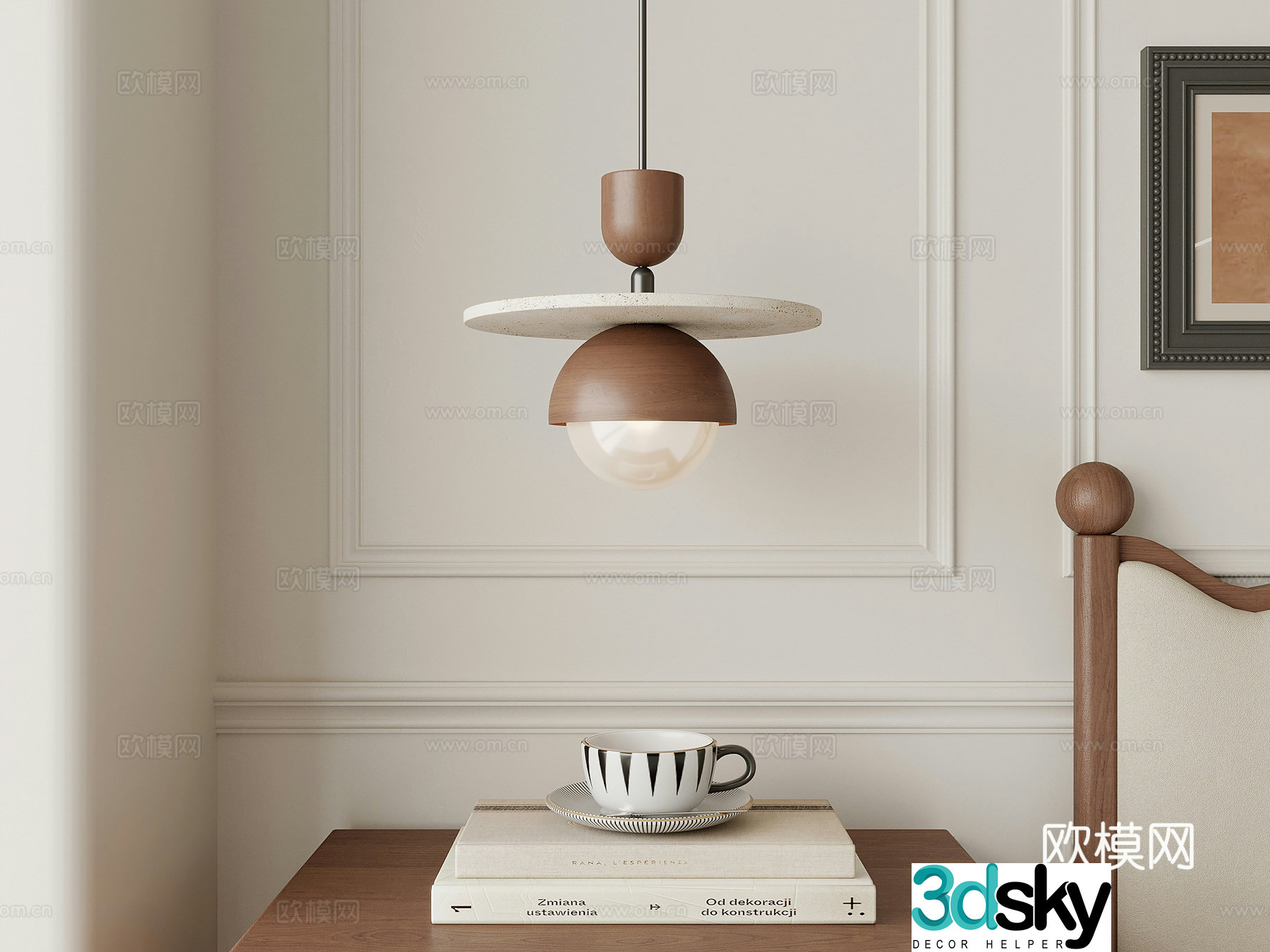 Medium style small chandelier fishing line chandelier 3d model
