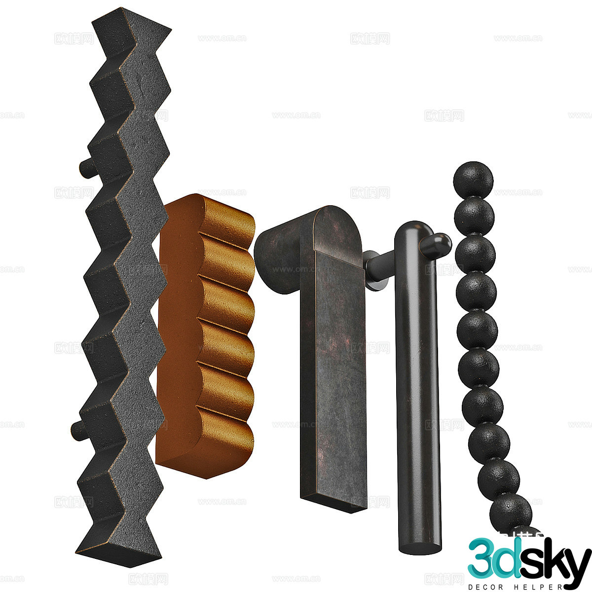 New Chinese furniture handle 3D model