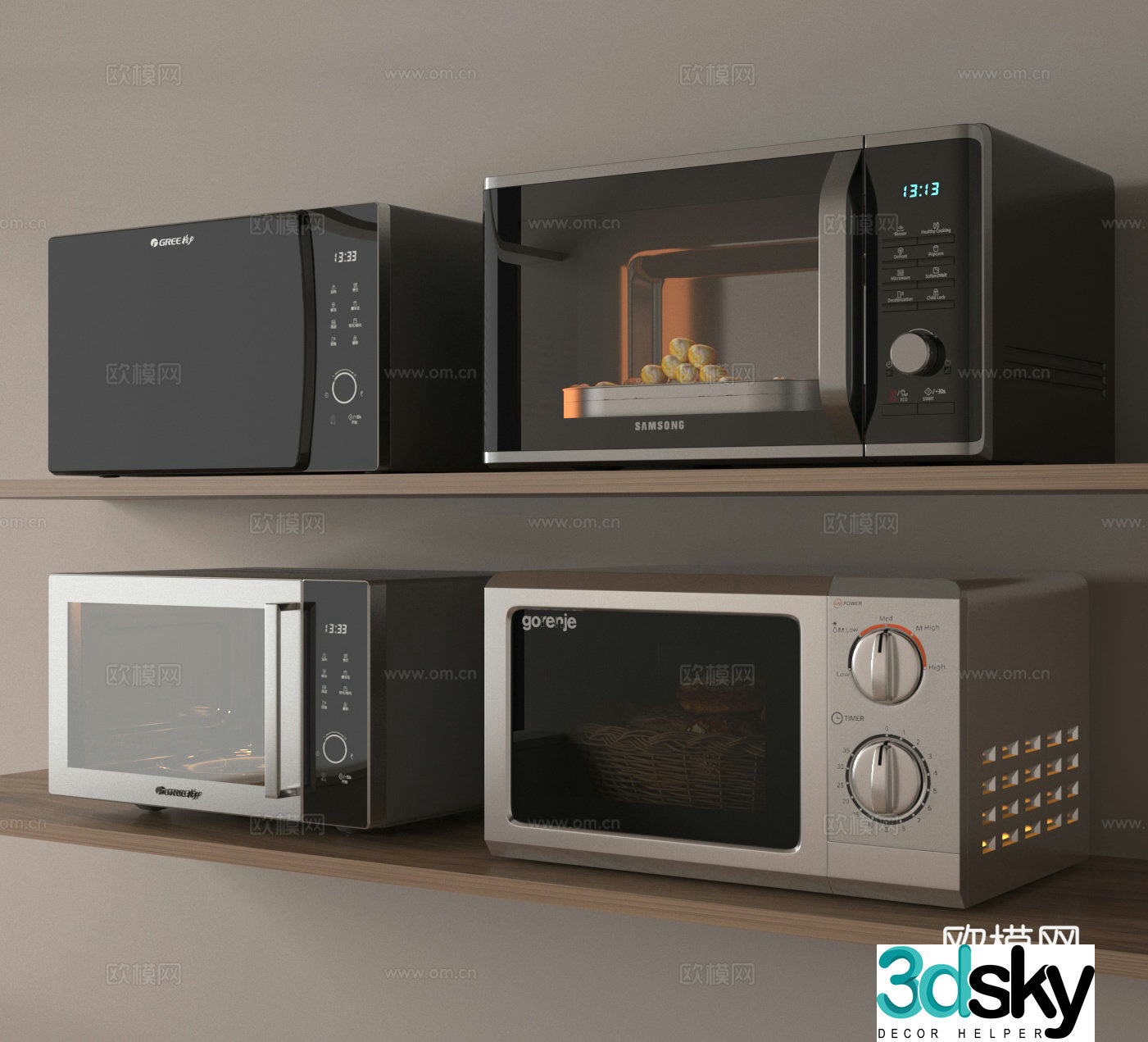Microwave oven 3d model