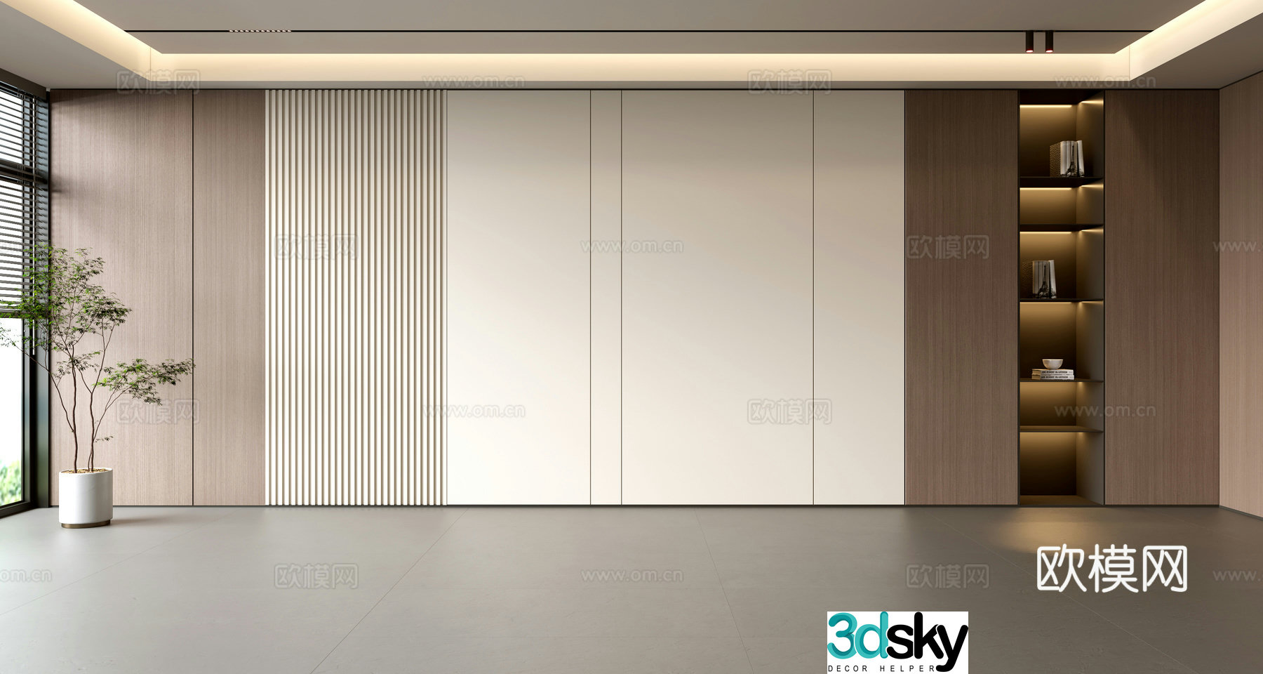 Modern front desk background wall Simple background wall Front desk reception area background wall Company front desk background wall 3d model