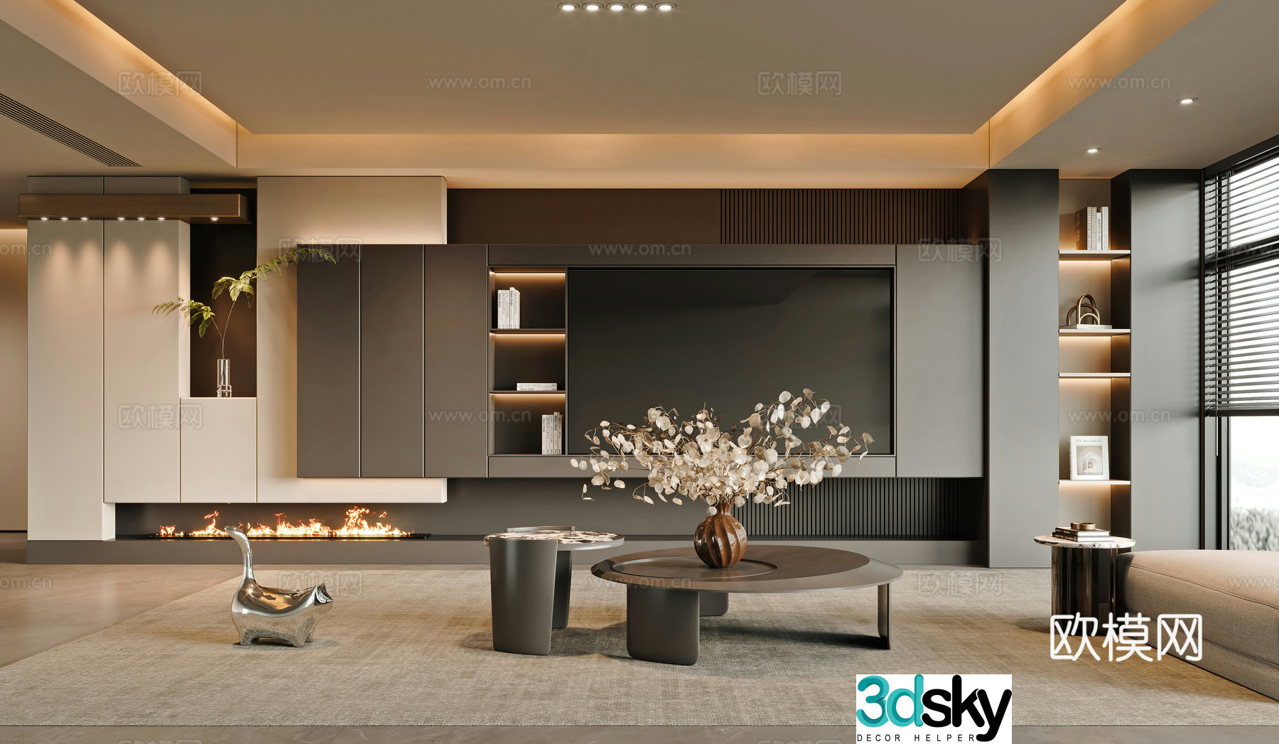 Modern living room 3d model