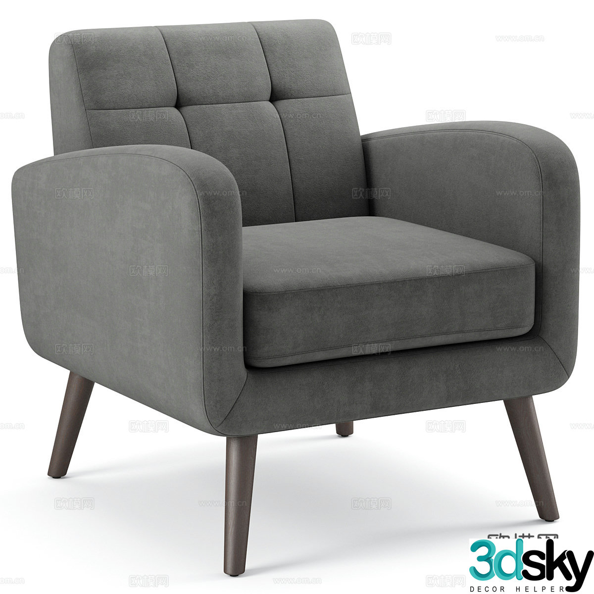 Modern casual chair Single chair Book chair Back chair Dining chair Fabric sofa chair 3d model
