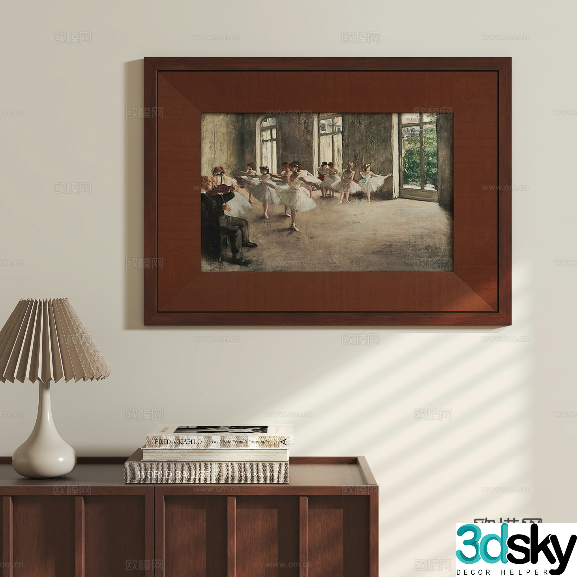 French medieval style hang painting 3D model