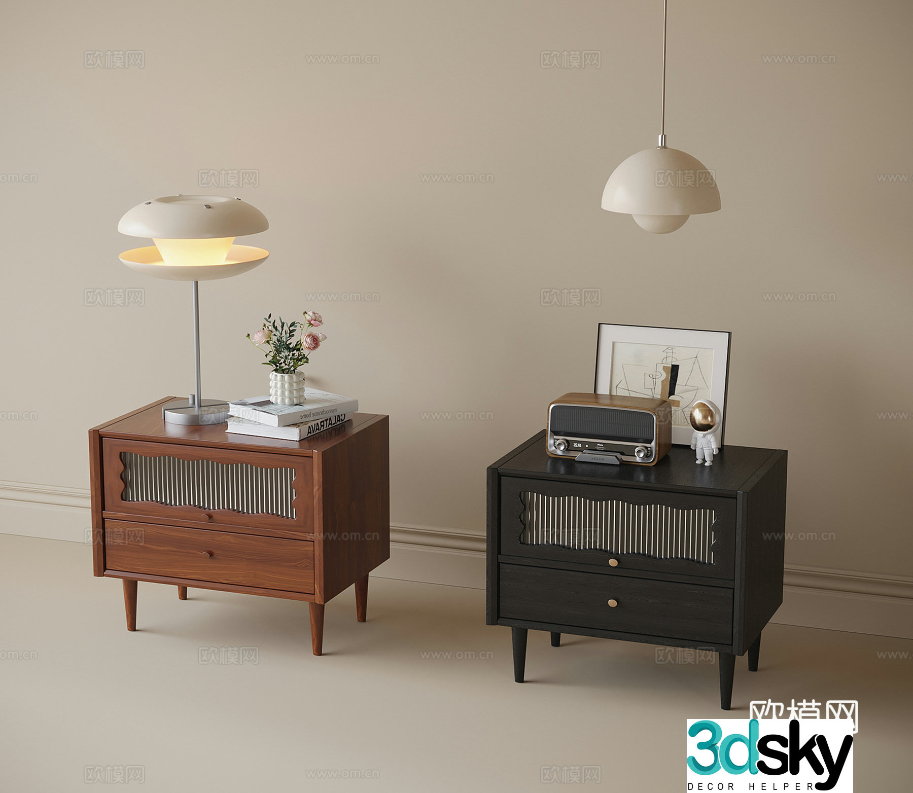 Modern night table 3d model