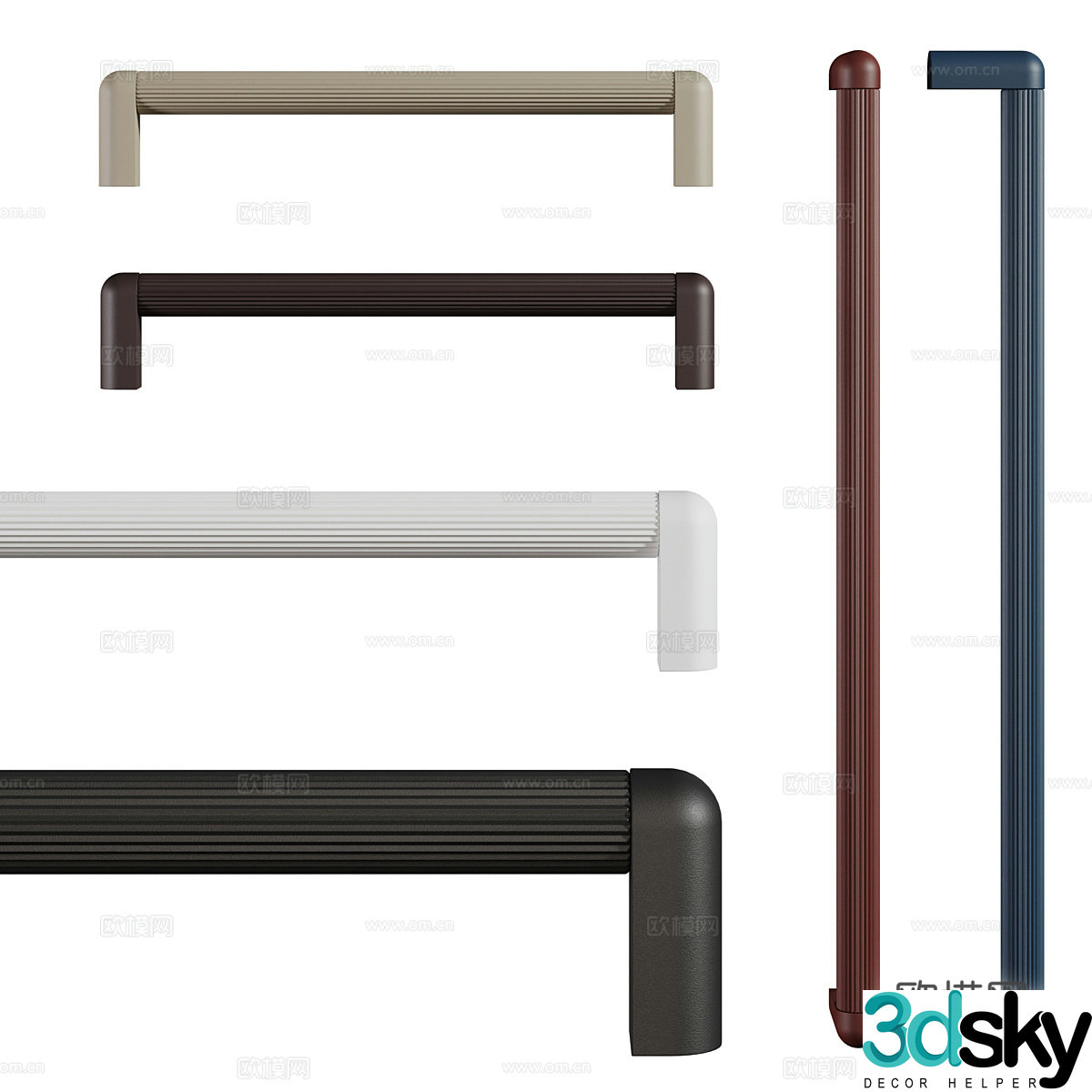 Modern door handle 3d model