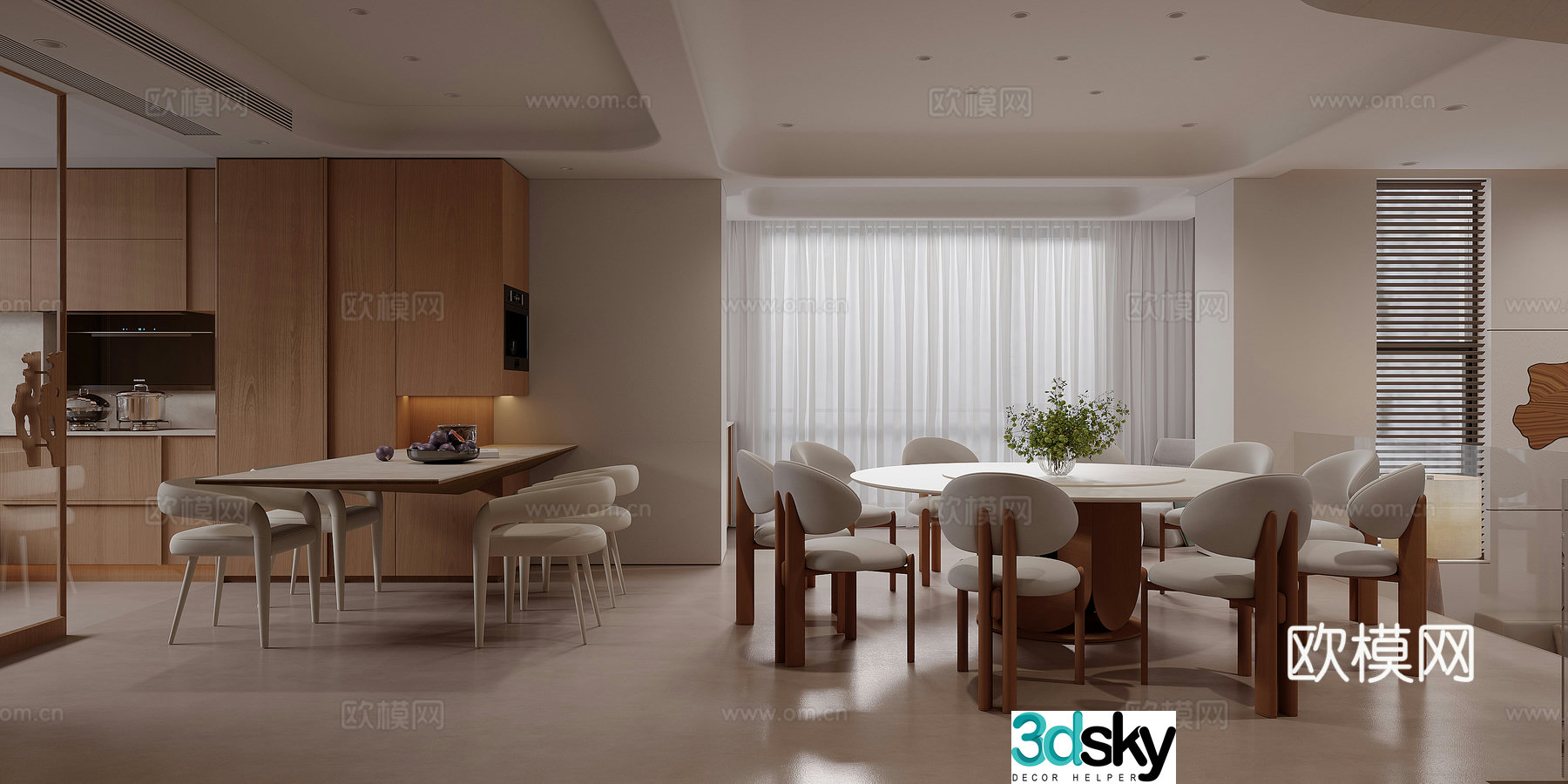 Modern restaurant 3d model