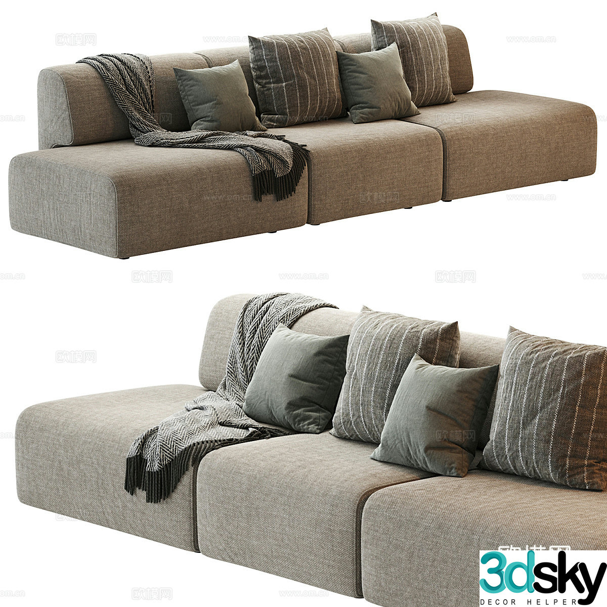 Modern Italian Sancal DUO sofa 3d model