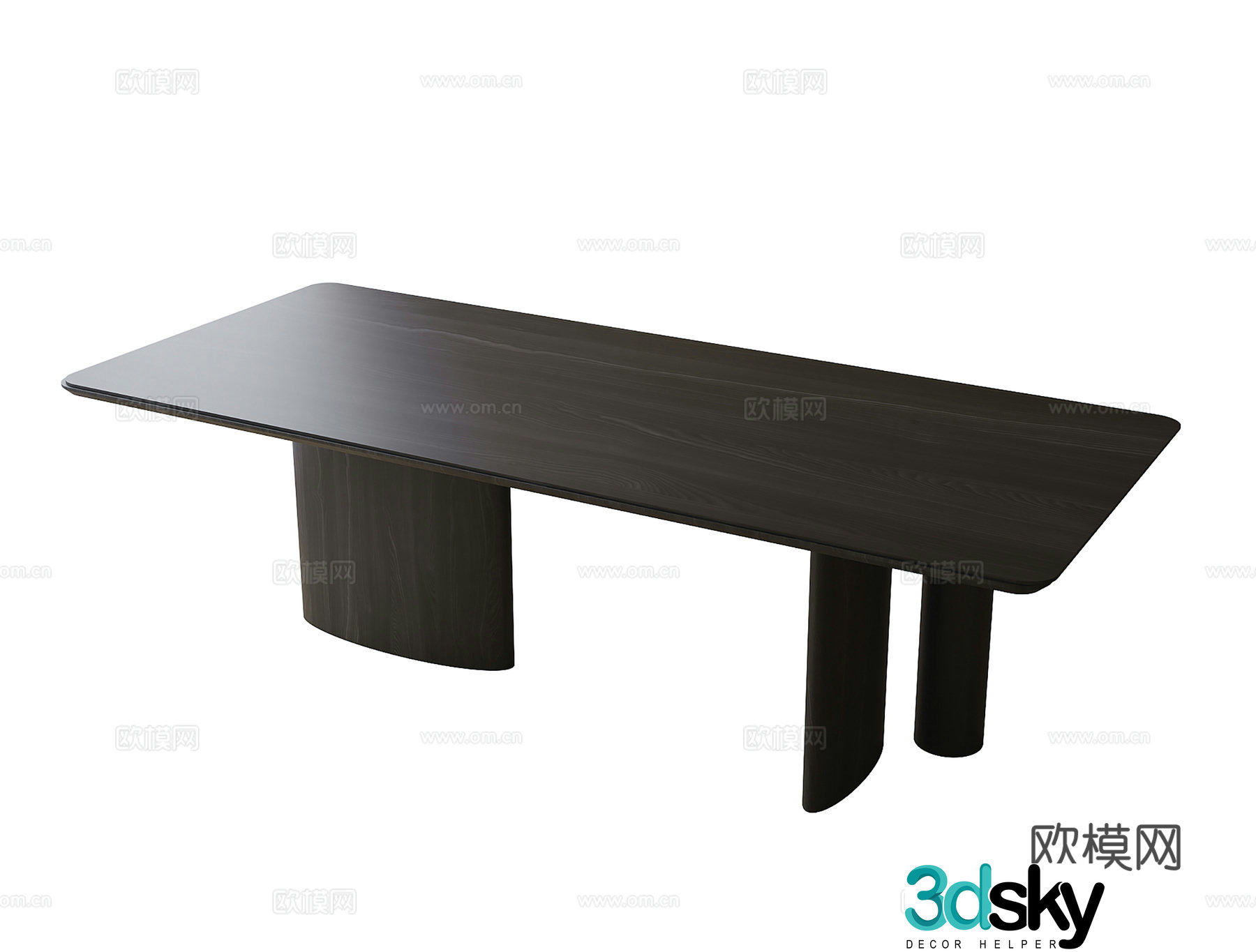 Modern dining table desk tea table 3d model