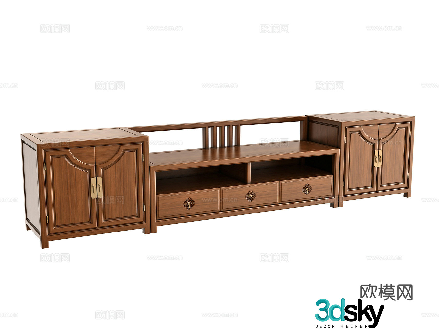 New Chinese TV cabinet combination 3D model