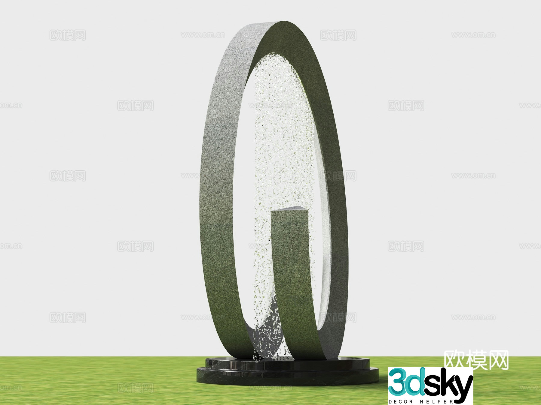 Square sculpture Modern sculpture Stainless steel sculpture Theme sculpture Round sculpture Alien sculpture 3d model