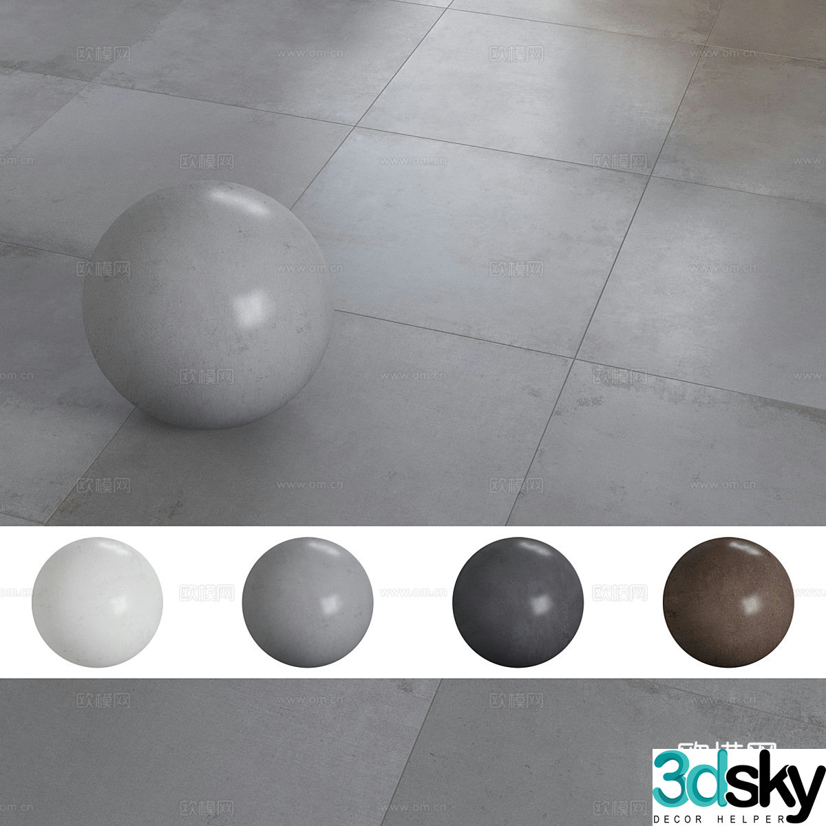 New Chinese floor tile material 3D model