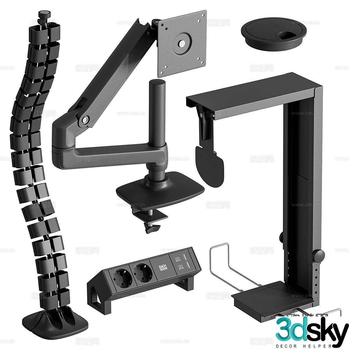 Computer stand 3D model