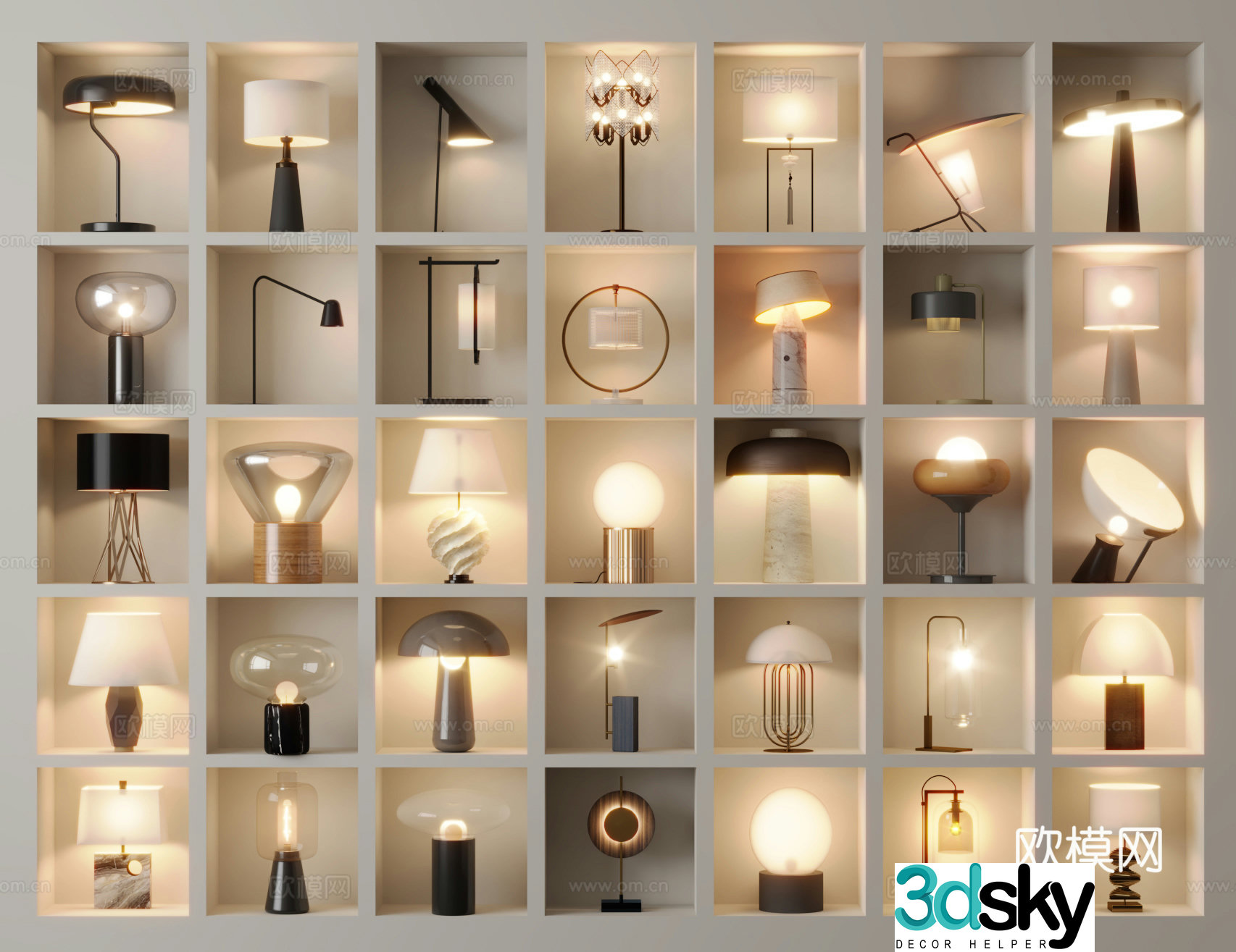 Modern desk lamp decorative lamp 3d model