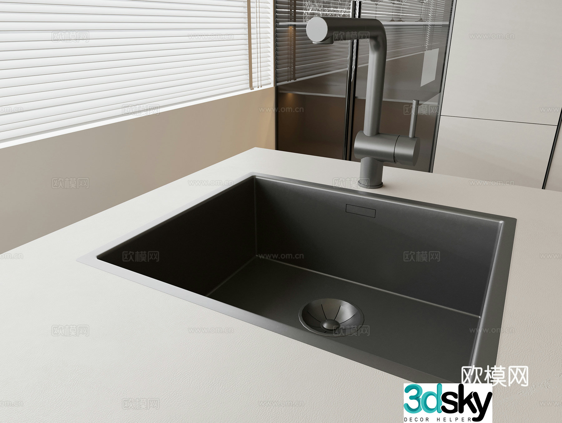 Washing basin washbasin sink faucet 3D model