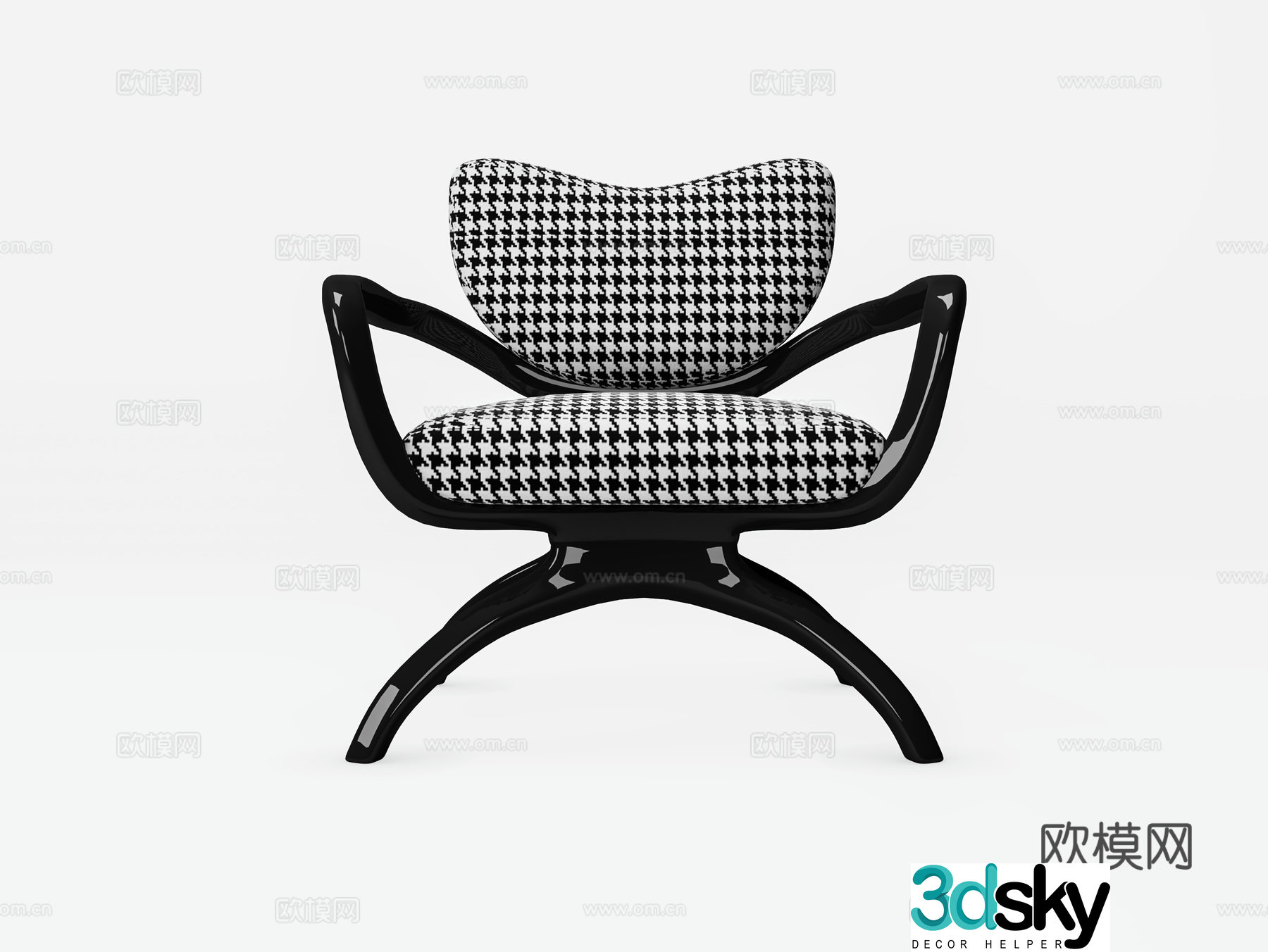 Modern single chair 3d model