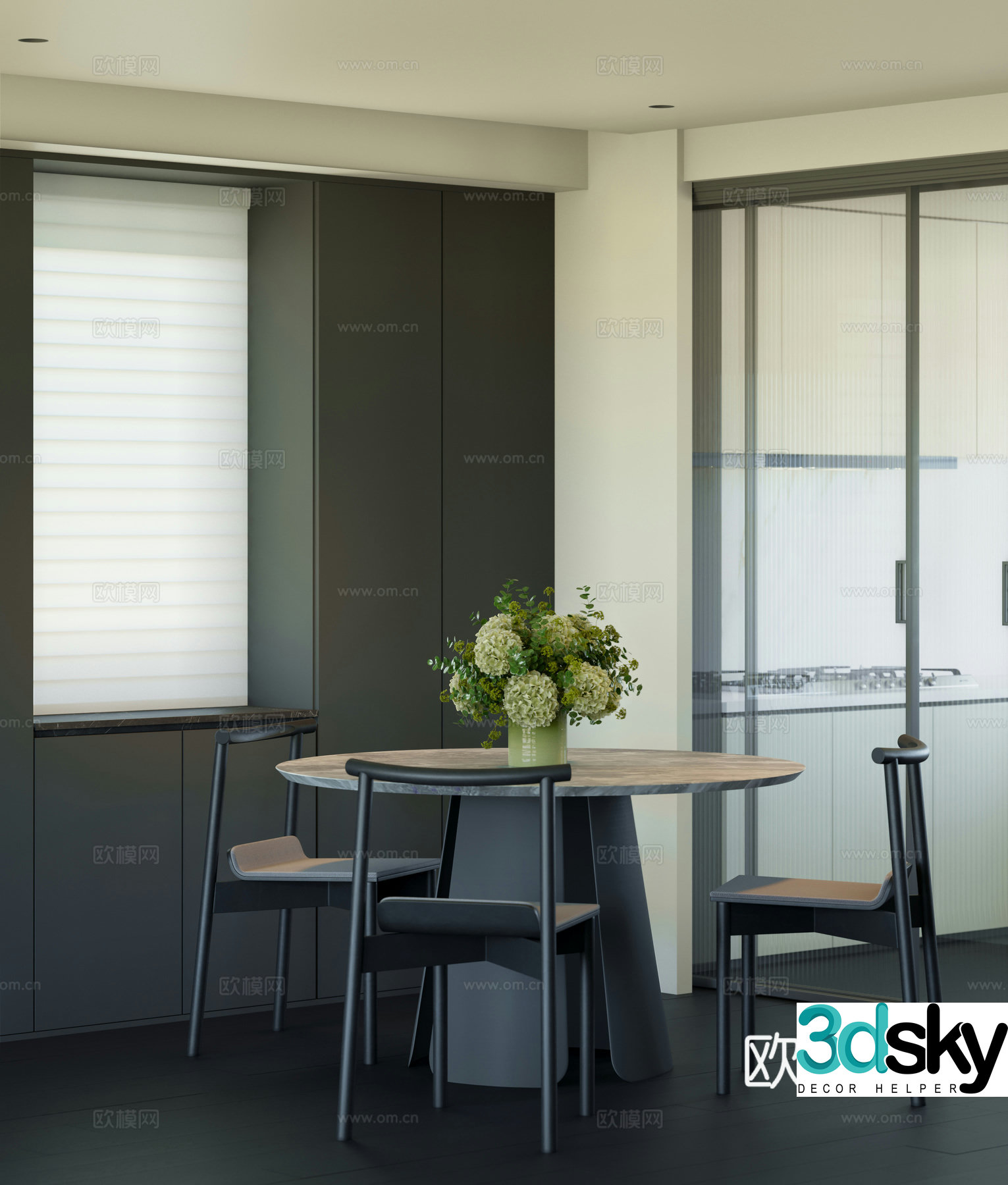 Modern restaurant 3d model