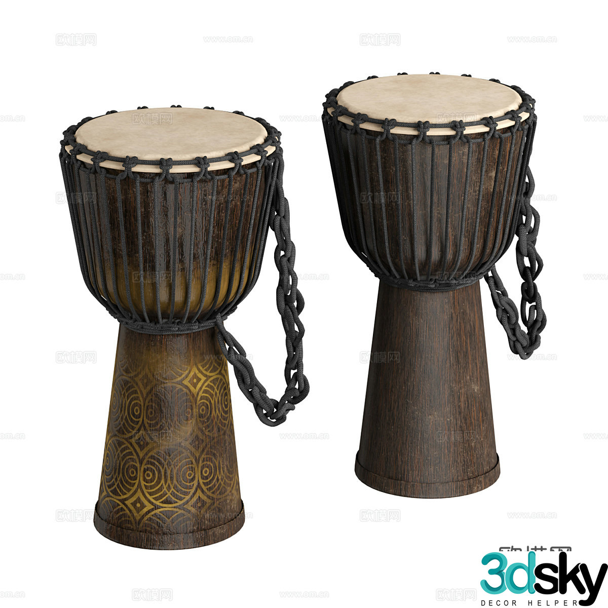 Wasabi Wind-Drum Drum National Drum 3D Model