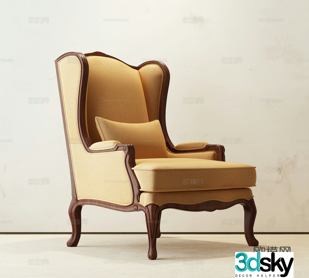 American casual sofa American casual chair 3d model
